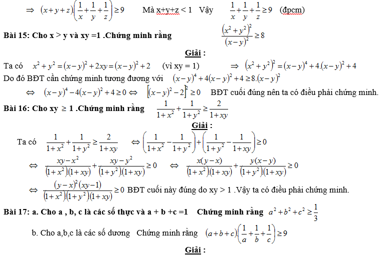 Bất đẳng thức, tìm giá trị min-max của biểu thức-9