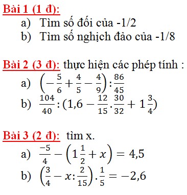 Đề kiểm tra Toán 6 học kì 2 quận 10 năm 2009-2010-1