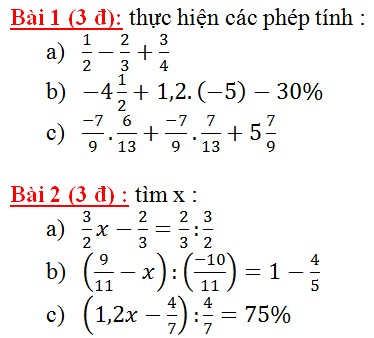 Đề kiểm tra Toán 6 học kì 2 quận 3 năm 2009-2010-1