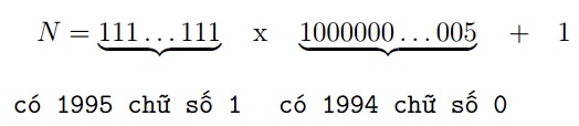 Đề thi học sinh giỏi quốc gia cấp 2 năm 1994-1995-1