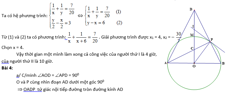 Đề thi Toán vào lớp 10 Quảng Ngãi năm học 2014-2015-2