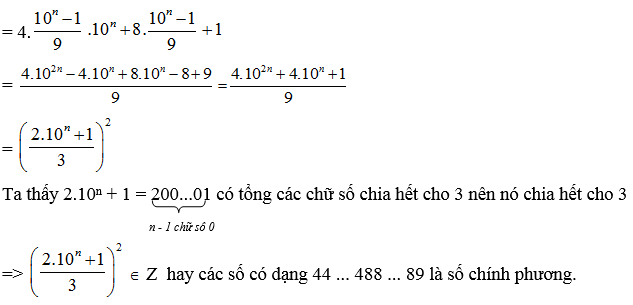 Bài tập cơ bản và nâng cao số chính phương-2