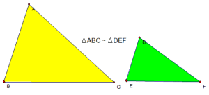 Khi này tao hoàn toàn có thể xác minh rằng nhị tam giác là đồng dạng?
