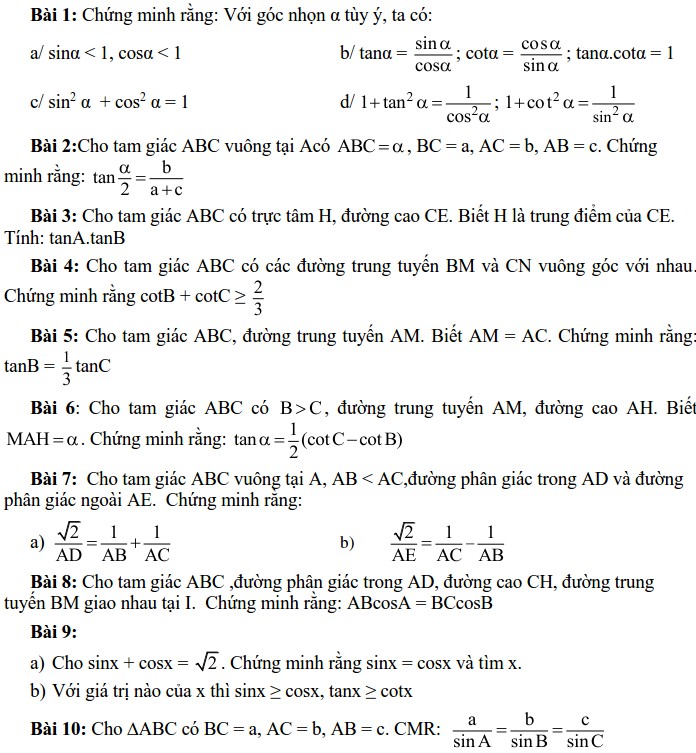 Nội dung bồi dưỡng học sinh giỏi lớp 9 môn Toán-5