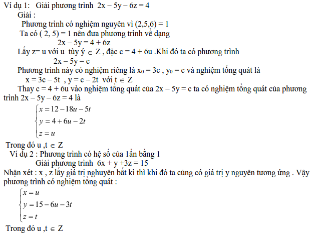 Các dạng phương trình nghiệm nguyên và cách giải-1
