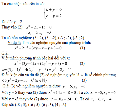 Các dạng phương trình nghiệm nguyên và cách giải-3