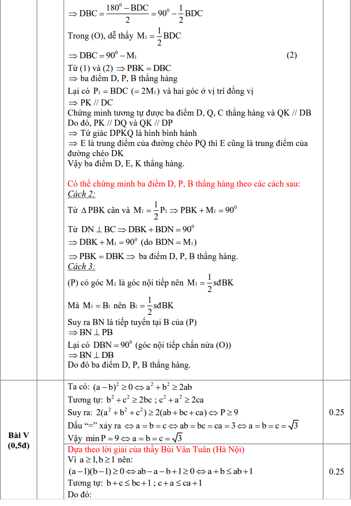 Đề thi tuyển sinh vào 10 môn Toán TP Hà Nội 2017 - 2018 có lời giải-4