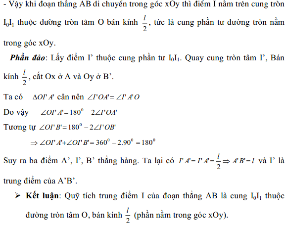 Phương pháp giải một bài toán quỹ tích - Toán lớp 9-3