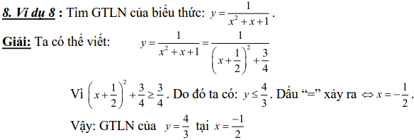 Sử dụng phép biến đổi đồng nhất để tìm cực trị (GTLN, GTNN)-3