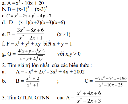 Sử dụng phép biến đổi đồng nhất để tìm cực trị (GTLN, GTNN)-4