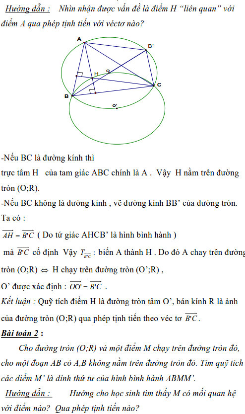 Ứng dụng phép biến hình để giải bài toán quỹ tích-1