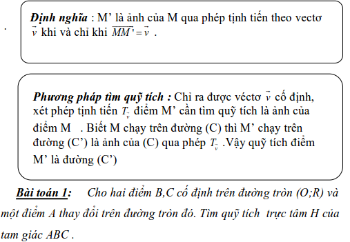 Ứng dụng phép biến hình để giải bài toán quỹ tích