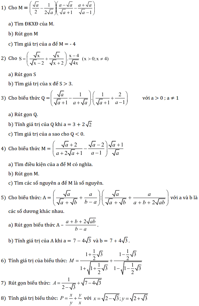 Chủ đề 1: Căn bậc 2 - Căn bậc 3 - Phần Đại số-4