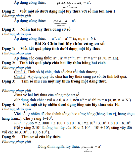 Chương 1: Ôn tập và bổ túc về số tự nhiên-3