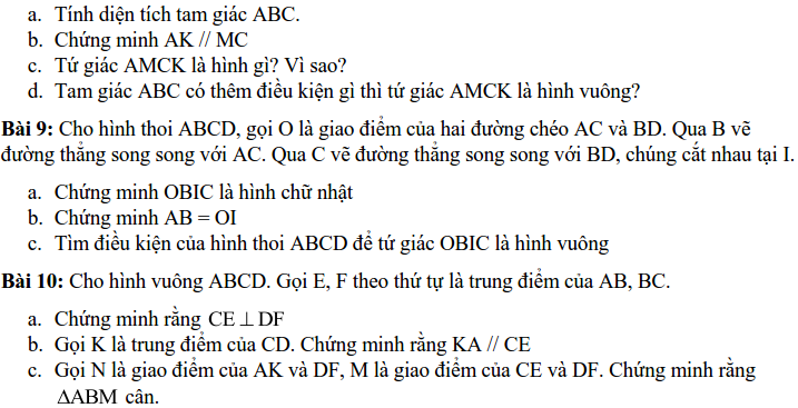 Đề cương ôn tập HK1 Toán 8 THCS Quỳnh Mai - Hà Nội-3