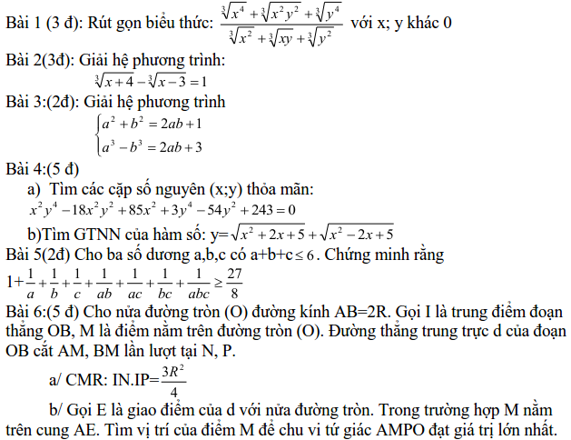 Đề thi HSG môn Toán lớp 9 tỉnh Đắk Nông năm học 2012-2013-1