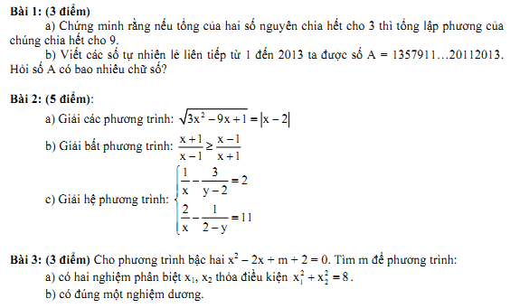 Đề thi HSG môn Toán lớp 9 tỉnh Vĩnh Long năm học 2012-2013-1