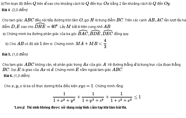 Đề thi HSG môn Toán lớp 9 TP Đà Nẵng năm học 2011 - 2012-2