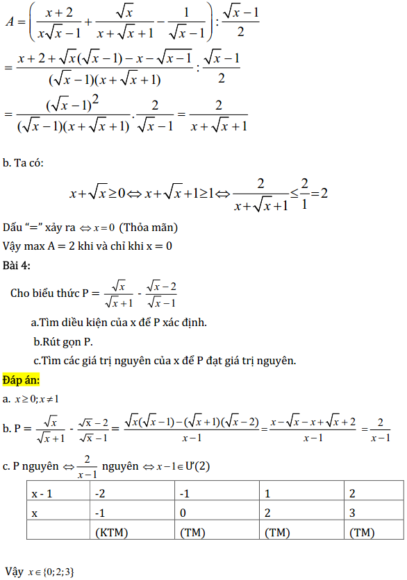 Một số bài tập điển hình ôn thi học kì Toán 9 có đáp án-2