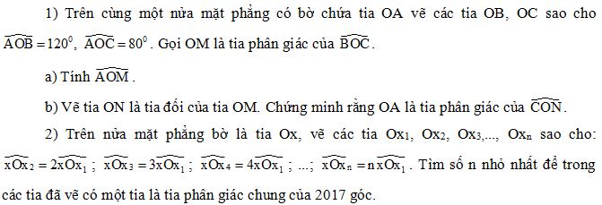 Đề thi HSG Toán 6 Phòng GD&ĐT Tiền Hải, Thái Bình 2016 - 2017