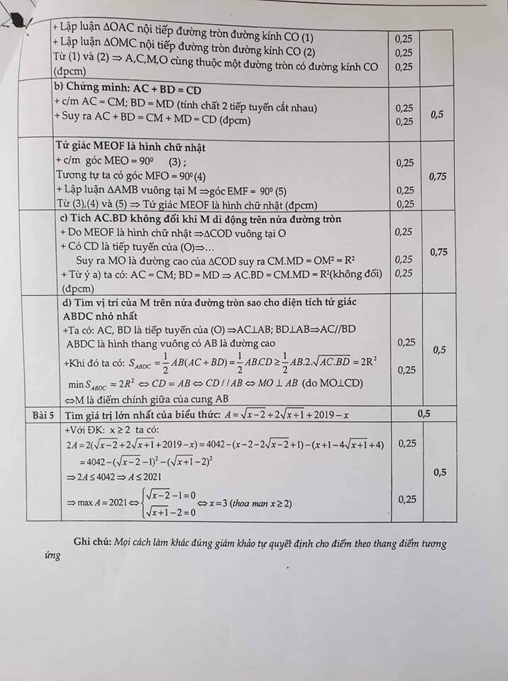 Đề kiểm tra chất lượng HK1 môn Toán 9 quận Hai Bà Trưng 2019-2020-3