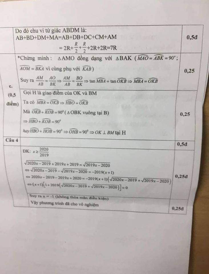 Đề kiểm tra HK1 môn Toán 9 quận Cầu Giấy 2019-2020 có đáp án-5
