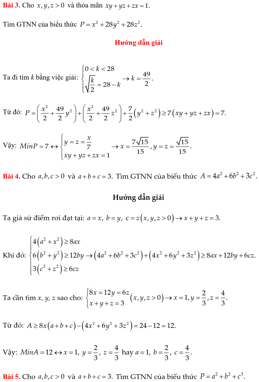 Một số ví dụ chứng minh BĐT bằng phương pháp cân bằng hệ số-1